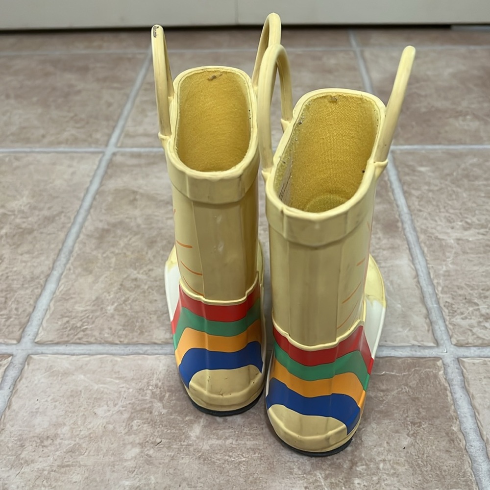 Yellow Kids Rain Boots - Picture 4 of 8